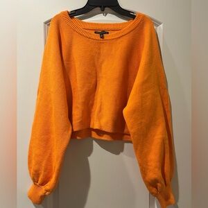 Kendall and Kylie Orange Cropped Sweater